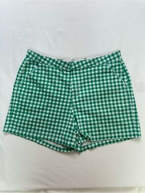 St. John's Bay Green and White Gingham Women's Shorts